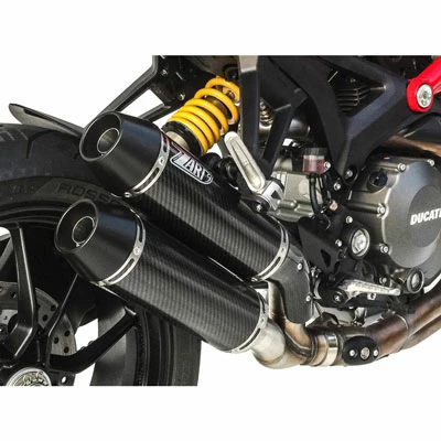 Outlet ❤️ Silencers Zard N.2 Exhaust Ducati Monster 1100 Evo ❤️